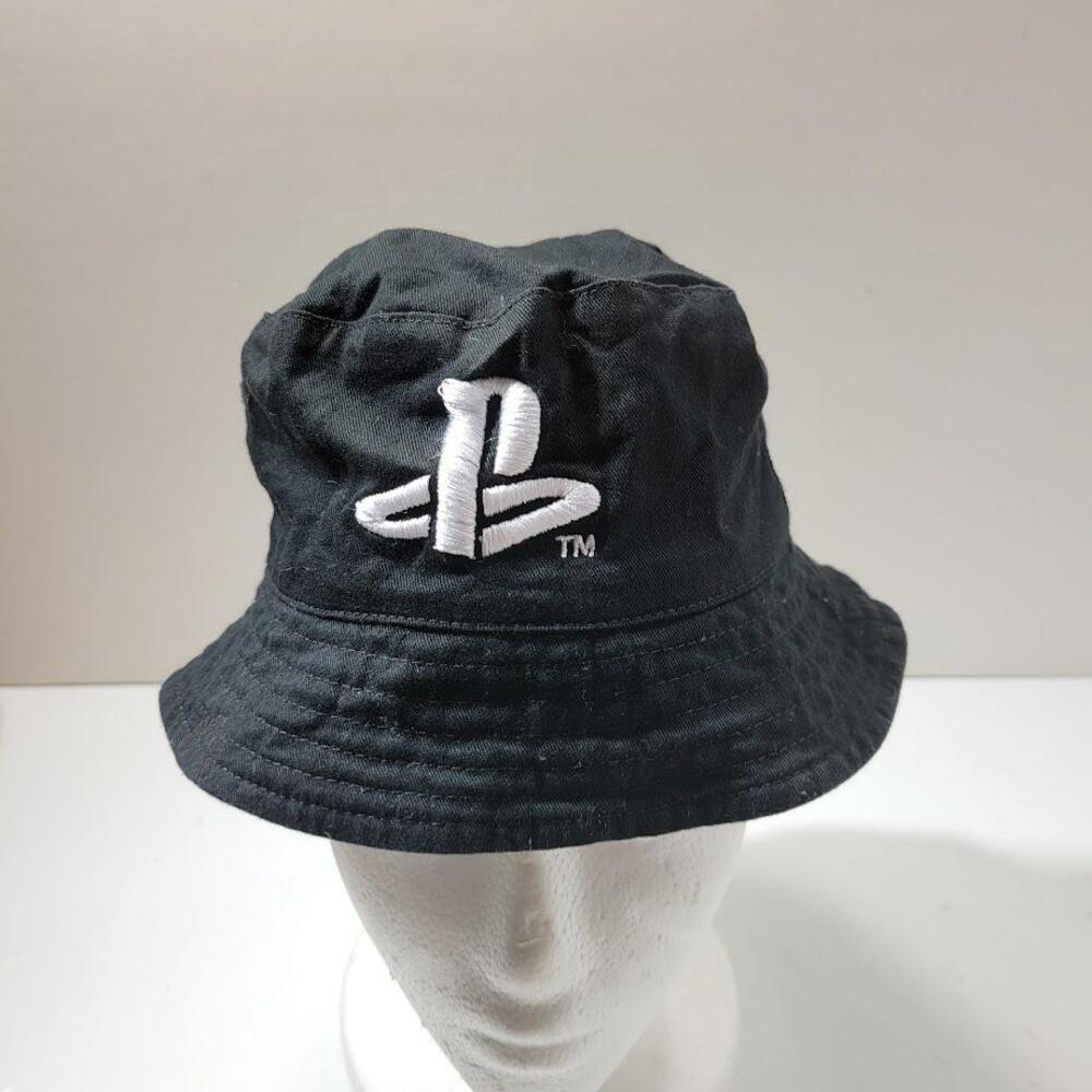 PlayStation Hat Cap Strap Back Black Embroidered Logo Gaming H&M Youth 8-11